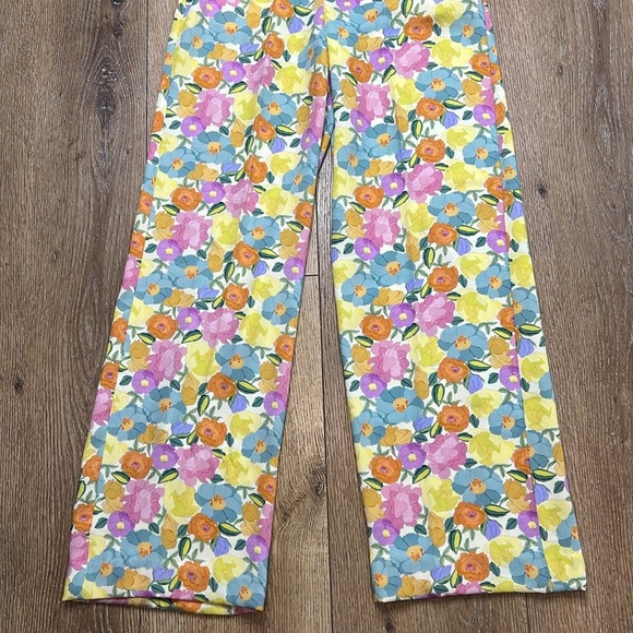 Zara Multicolor Floral Palazzo Pants Size XS - Picture 6 of 10
